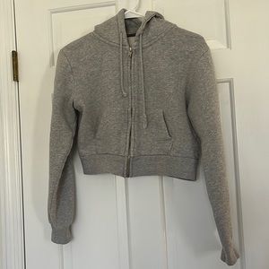 brandy melville cropped zip up